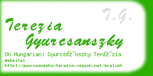 terezia gyurcsanszky business card